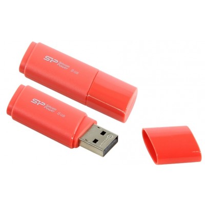 Флеш накопитель 8GB Silicon Power Ultima U06, USB 2.0, Коралловый (SP008GBUF2U06V1P)