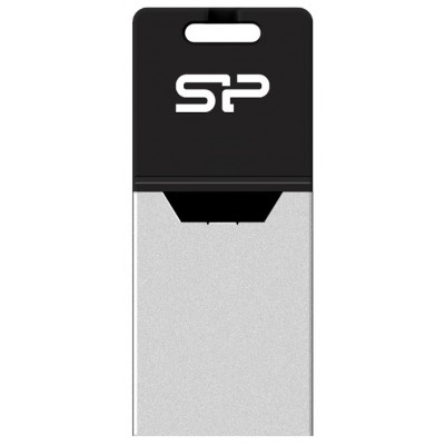 Флеш накопитель 8Gb Silicon Power Mobile X20 OTG, USB 2.0/MicroUSB, Серебристый (SP008GBUF2X20V1K)