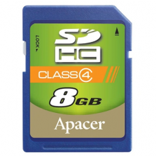 Карта памяти 8GB Apacer SDHC Class 4 (AP8GSDHC4-R)