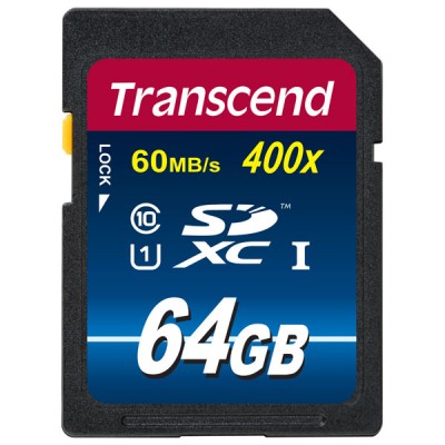 Карта памяти 64GB Transcend SDXC Class 10 400x UHS-I (TS64GSDU1)