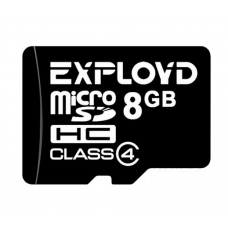 Карта памяти 8GB Exployd Class 4 + SD-адаптер (EX008GCSDHC4-AD)