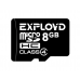 Карта памяти 8GB Exployd MicroSDHC Class 4 (EX008GCSDHC4-W/A-AD)