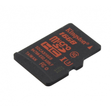 Карта памяти 16GB Kingston microSDHC Class 10 UHS-I U3 (SDCA3/16GBSP)
