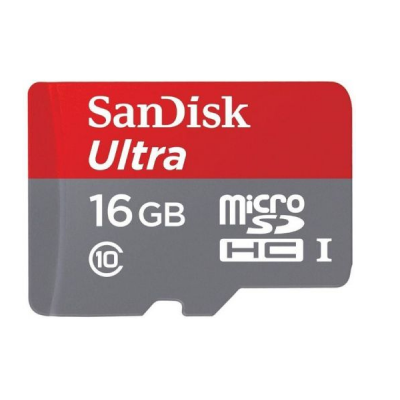 Карта памяти 16GB SanDisk Ultra MicroSDHC Class 10 UHS-I + SD адаптер (SDSDQUIN-016G-G4)
