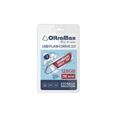 Флеш-накопитель 128GB OltraMax 290 красный (OM-128GB-290-Dark Red)