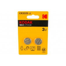 Элемент питания (батарейка/таблетка) KODAK CR2025 [литиевая, DL2025, 3 В]