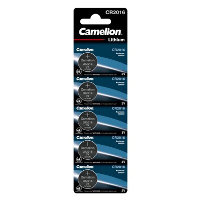 Элемент питания (батарейка/таблетка) Camelion CR2016 [литиевая, DL2016, 2016, 3 В]
