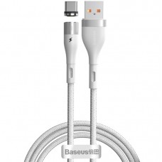 Кабель Baseus Zinc Magnetic USB - Type-C 3A 1м Белый