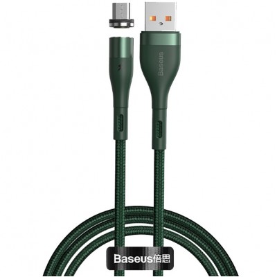 Кабель Baseus Zinc Magnetic USB - Micro USB 2.1A 1м Зеленый