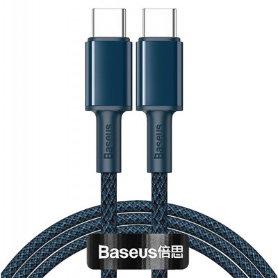 Кабель Baseus High Density Braided Type-C 100W 2м Синий