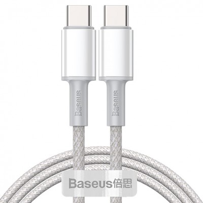 Кабель Baseus High Density Braided Type-C 100W 2м Белый