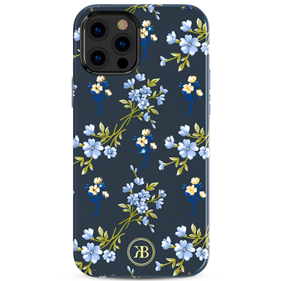 Чехол Kingxbar Blossom для iPhone 12/12 Pro Синий