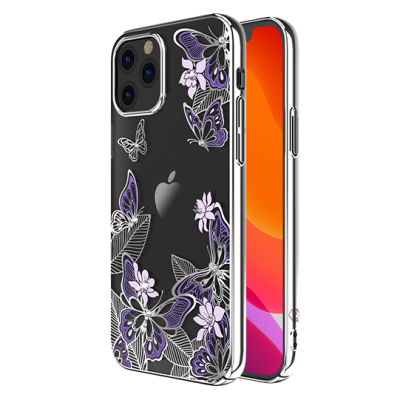 Чехол Kingxbar Butterfly для iPhone 12 Pro Max Фиолетовый/Серебро