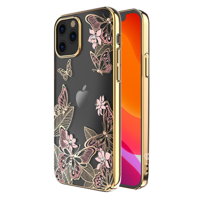 Чехол Kingxbar Butterfly для iPhone 12 Pro Max Розовый/Золотой