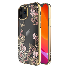 Чехол Kingxbar Butterfly для iPhone 12/12 Pro Розовый/Золотой