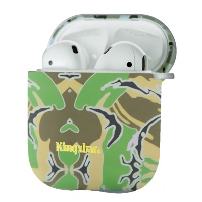 Чехол Kingxbar Camouflage для Apple AirPods Зелёный