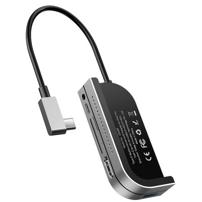 Хаб Baseus Bend Angle No.7 Multifunctional (USB + HDMI + SD/TF + mini Jack)