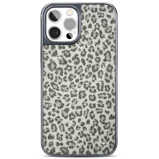 Чехол Kingxbar Chameleon для iPhone 12/12 Pro Леопард Серебро