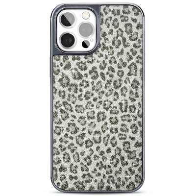 Чехол Kingxbar Chameleon для iPhone 12/12 Pro Леопард Серебро