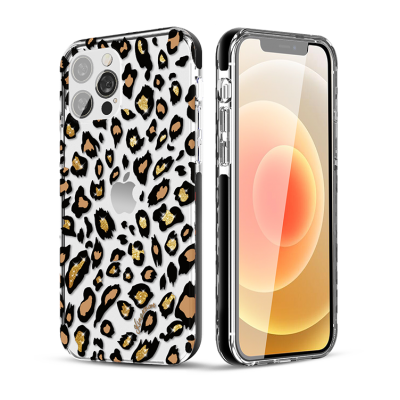 Чехол Kingxbar Glamour для iPhone 12/12 Pro Leopard