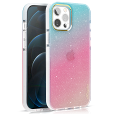 Чехол Kingxbar Ombre для iPhone 12 Pro Max Синий/Розовый