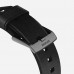 Ремешок кожаный Nomad Modern для Apple Watch 42/44 мм Чёрный с серебряной фурнитурой