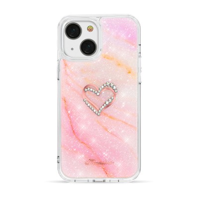 Чехол Kingxbar Shell для iPhone 13 Розовый мрамор