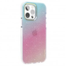 Чехол Kingxbar Ombre для iPhone 13 Синий/Розовый