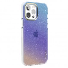 Чехол Kingxbar Ombre для iPhone 13 Pro Max Синий/Фиолетовый