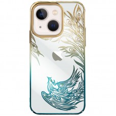 Чехол Kingxbar Phoenix для iPhone 13 Pro Max Flying Золото/Зелёный