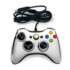 Джойстик проводной Xbox 360 Controller Wired Chrome Silver