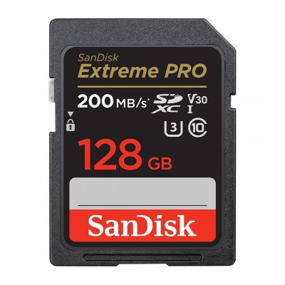 Карта памяти 128GB SanDisk Extreme Pro SDXC UHS-I V30 [SDSDXXD-128G-GN4IN]