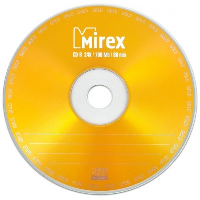 Диск CD-R Mirex Gold 700 Mb, 24x, Slim Case, 5 шт