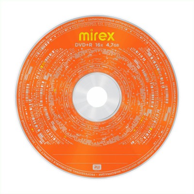 Диск DVD+R Mirex  4.7 Gb, 16x, в бумажном конверте, 1 шт