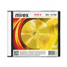 Диск DVD-R Mirex 4.7 Gb, 16x, Slim Case, 1 шт