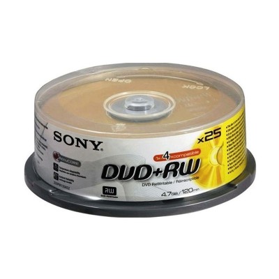 Диск Sony DVD+RW 4.7 Gb, 4x, Cake Box, 25 шт