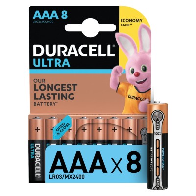 Элемент питания Duracell Ultra AAA (R03/LR03/FR03) BL8