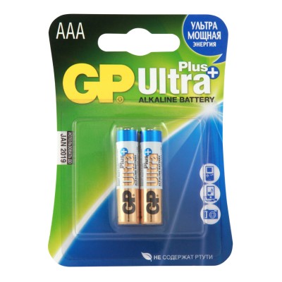 Элемент питания GP Ultra Plus AAA (R03/LR03/FR03) BL2