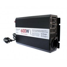 Автомобильный инвертор (преобразователь) Relato UMS600 с зарядным устройством (вход DC 10-15 В, выход 220 В, Wmax 600 Вт, Wпик 1200 Вт)
