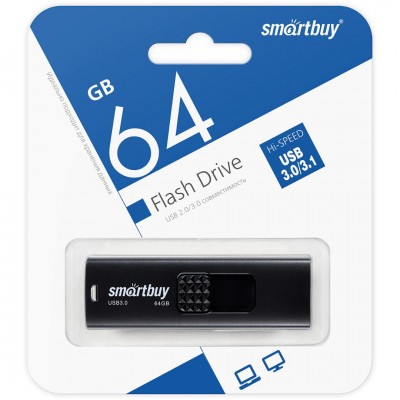 USB-накопитель 64GB SmartBuy Fashion Black (SB064GB3FSK)