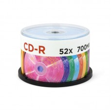 Диск CD-R Mirex Random Color 700 Mb, 52х, Cake box, 50 шт