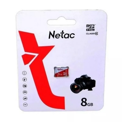 Карта памяти MicroSD 8GB Netac P500 Eco Class 10 без адаптера