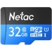 Карта памяти MicroSD 32GB Netac P500 Standard Class 10 UHS-I (90 Mb/s) + SD адаптер