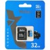 Карта памяти MicroSD 32GB Netac P500 Standard Class 10 UHS-I (90 Mb/s) + SD адаптер