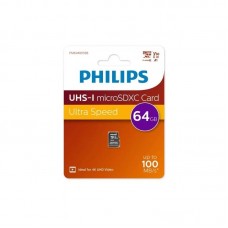 Карта памяти 64GB Philips MicroSDXC Class 10 A1 V30 UHS-I U3 (FM64MD55B/97)