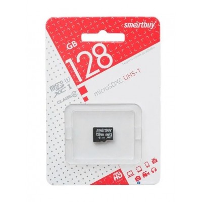 Карта памяти MicroSD 128GB Smart Buy Class10 UHS-I без адаптера (SB128GBSDCL10-00)