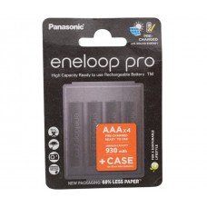Аккумулятор Panasonic Eneloop Pro BK-4HCDEC4BE (BK-4HCDE/4CP + CASE) 930mAh ААА R03 + футляр BL4