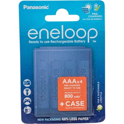 Аккумулятор Panasonic Eneloop BK-3MCDEC4BE (BK-3MCDE/4CP + CASE) 2000mAh AA R6 + футляр BL4