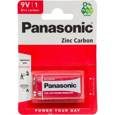 Батарейка Panasonic 6F22 Zinc Carbon BL1