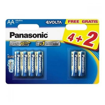 Батарейка Panasonic LR03 Evolta BL6 (4+2)